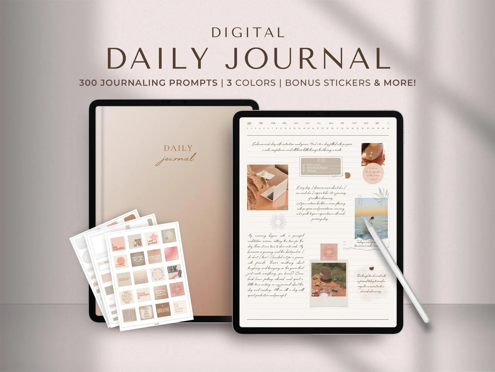 Digital Daily Journal | Digital Notebook | GoodNotes Journal | iPad Journal | Student Notebook | Digital Diary Journal | Notability Journal